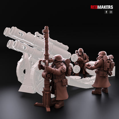 Steel Guard-Artillery Crew (5-Unit Kit or Single Model) by RedMakers