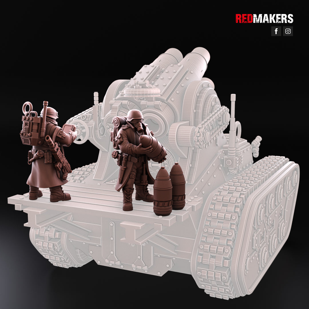 Steel Guard-Artillery Crew (5-Unit Kit or Single Model) by RedMakers