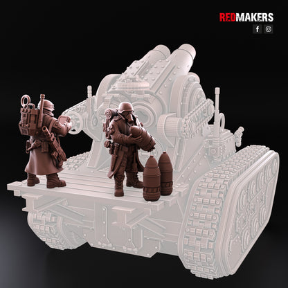 Steel Guard-Artillery Crew (5-Unit Kit or Single Model) by RedMakers