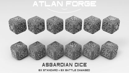 Dice Sets (Regular and Battle-Damaged) by Atlan Forge
