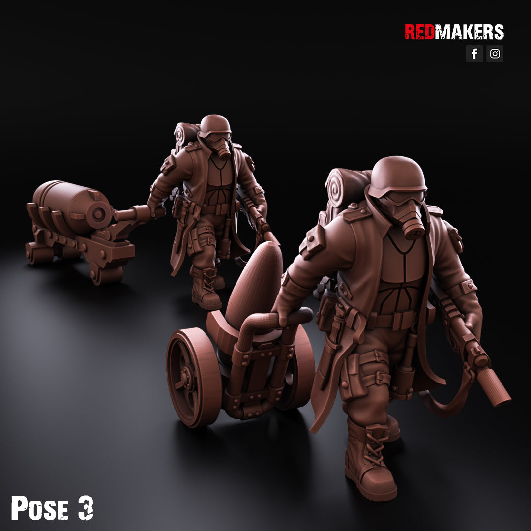Steel Guard-Artillery Crew (5-Unit Kit or Single Model) by RedMakers
