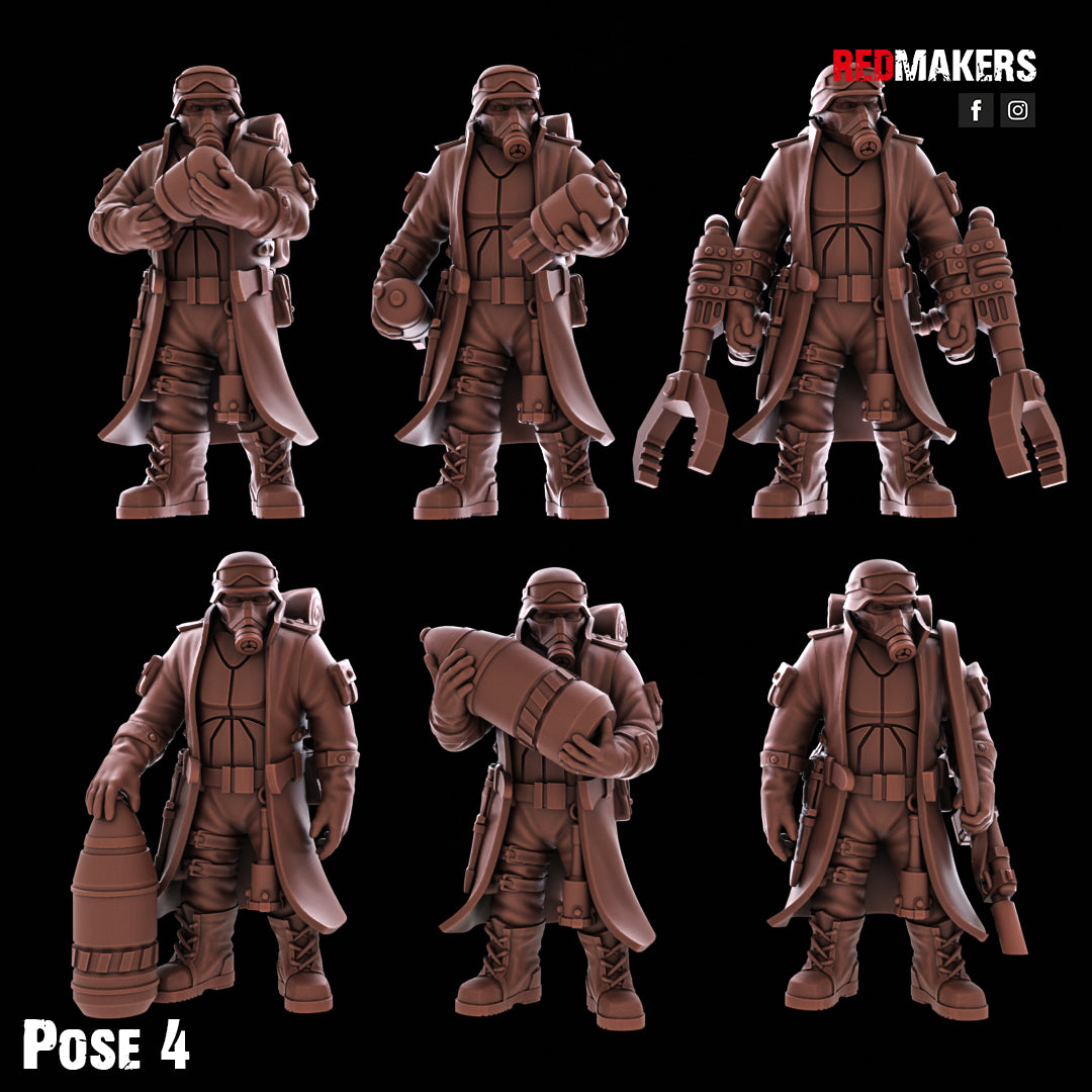 Steel Guard-Artillery Crew (5-Unit Kit or Single Model) by RedMakers