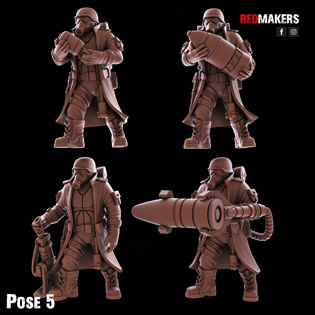 Steel Guard-Artillery Crew (5-Unit Kit or Single Model) by RedMakers