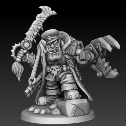 Ork Military Boss of the Beasts by DMG Minis