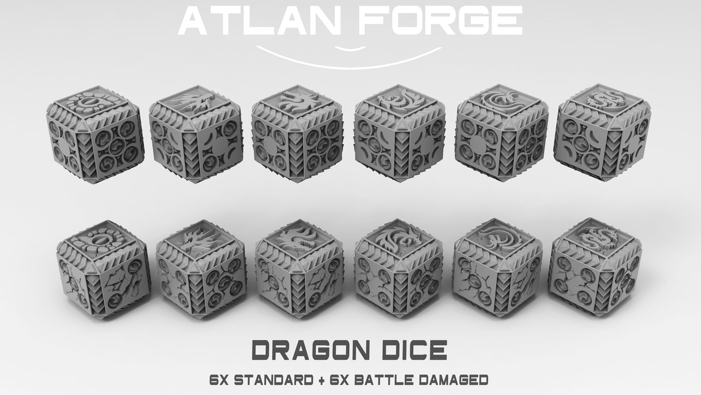 Dice Sets (Regular and Battle-Damaged) by Atlan Forge