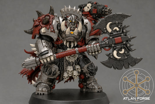 Grokk Brutelord in Ossiron Warplate- Orks by Atlan Forge