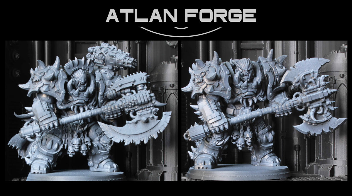 Grokk Brutelord in Ossiron Warplate- Orks by Atlan Forge