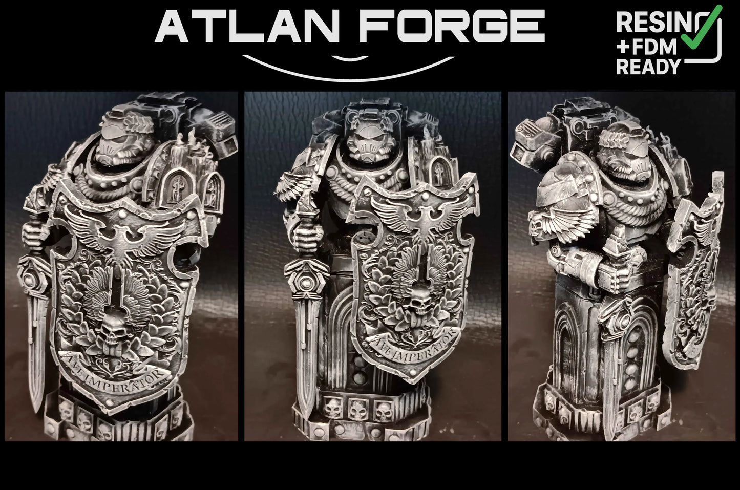 Atlan Statues (3-Unit or Single Unit) by Atlan Forge