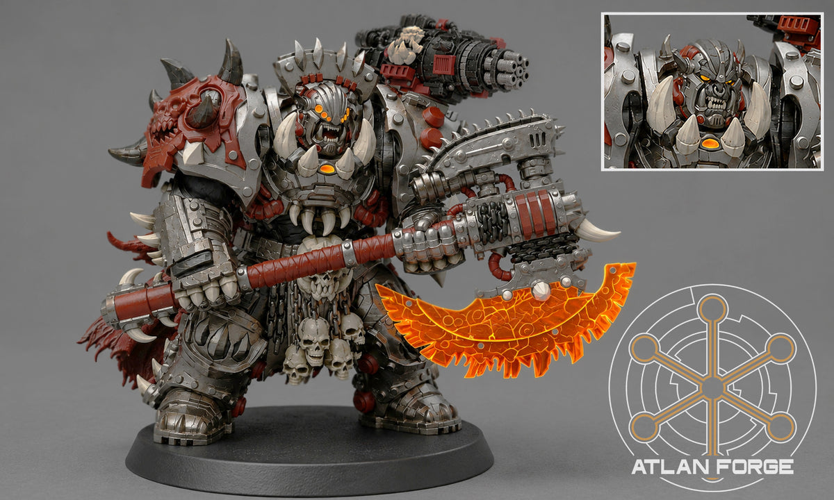 Grokk Brutelord in Ossiron Warplate- Orks by Atlan Forge