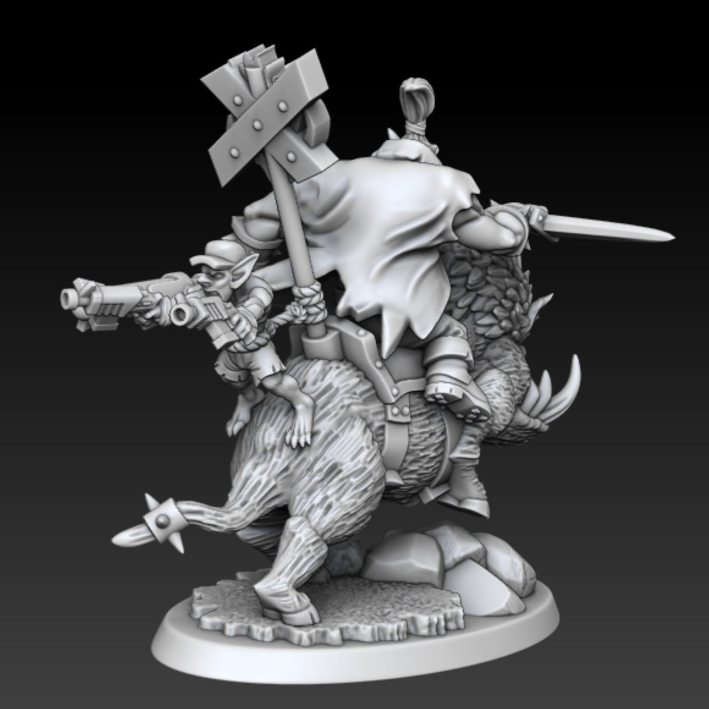 AAAArg Ourk Boar Riders Squad (3-Unit Set) by DMG Minis