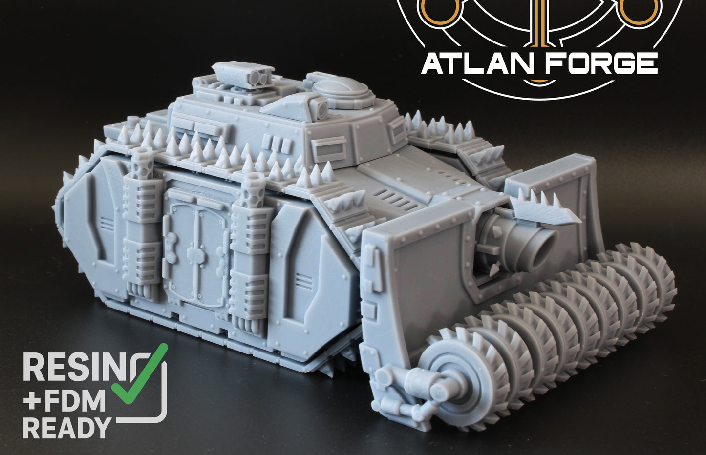 Bulldozer Siege Tank (All Weapons Options Included- Spiked OR No Spiked Tracks) by Atlan Forge