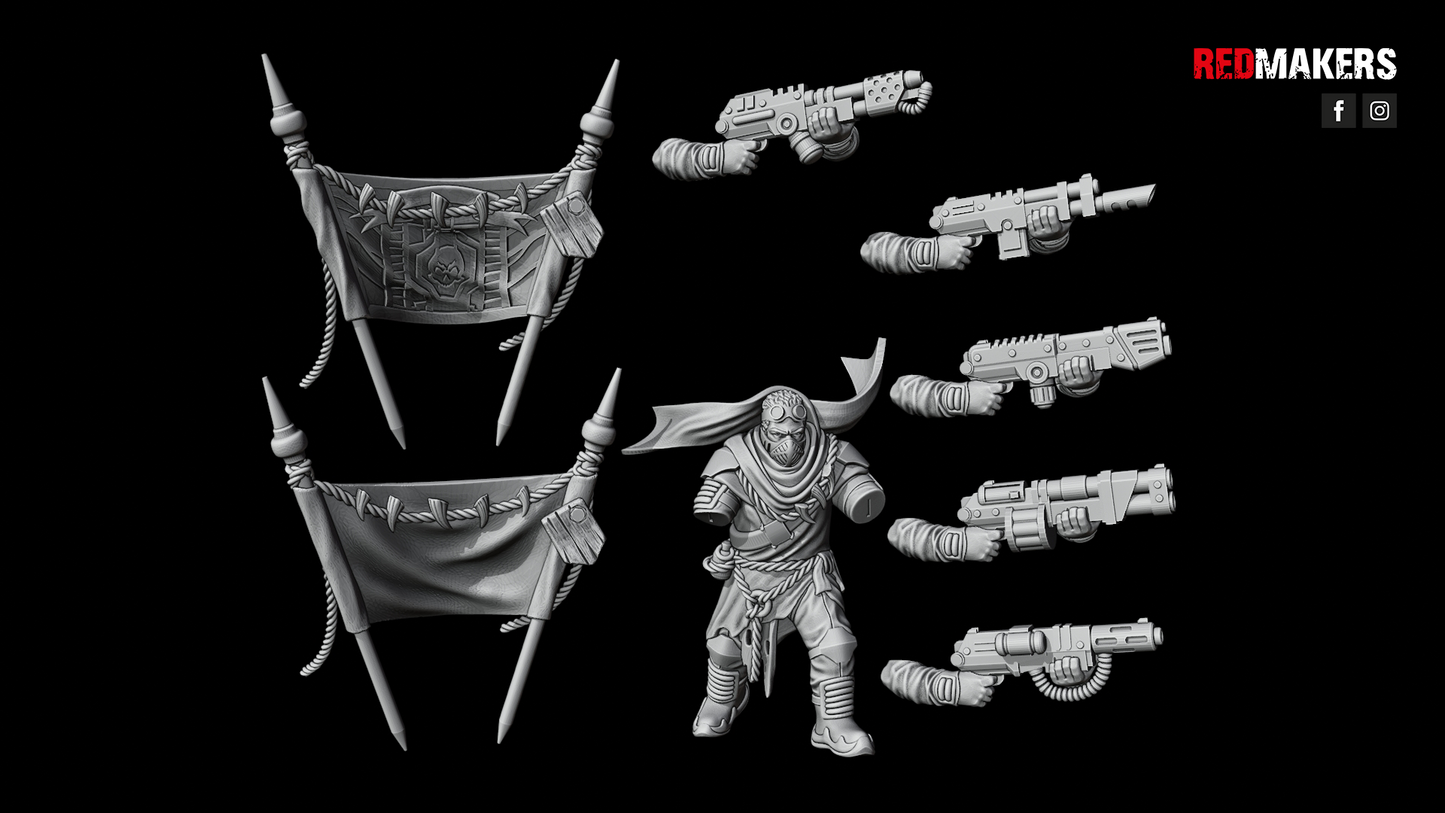 Desert Raiders- Command Squad- Imperial Force (4-Unit Kit or Single Model) by RedMakers