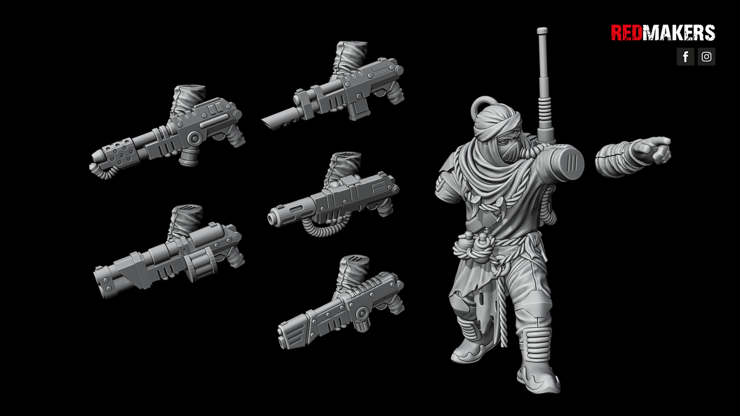 Desert Raiders- Command Squad- Imperial Force (4-Unit Kit or Single Model) by RedMakers