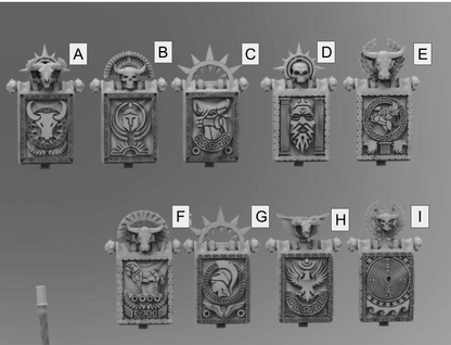 Minoan War Banners Bits (Set of 5 Backpack Banners) by Atlan Forge
