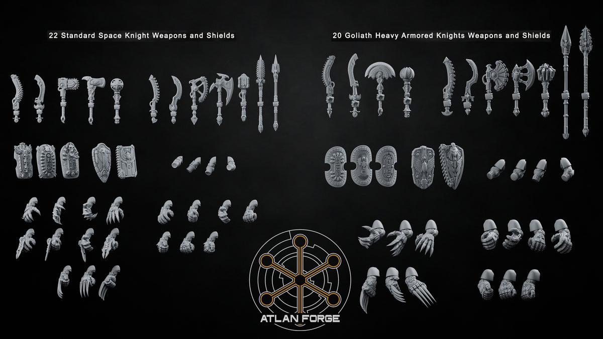 Aegyptian Melee Weapons (Knight and Goliath Scaled Options)- Customizable by Atlan Forge