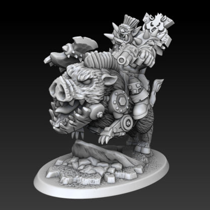 AAAArg Ourk Boar Rider Gnob by DMG Minis