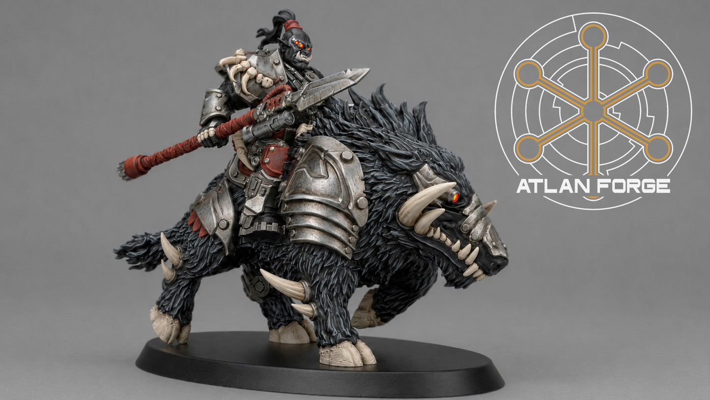 Grokk Warboar Riders (4-Unit Set with Options) by Atlan Forge