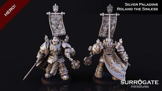 Roland the Sinless- Silver Paladins Hero by Surrogate Miniatures