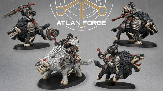 Grokk Warboar Riders (4-Unit Set with Options) by Atlan Forge