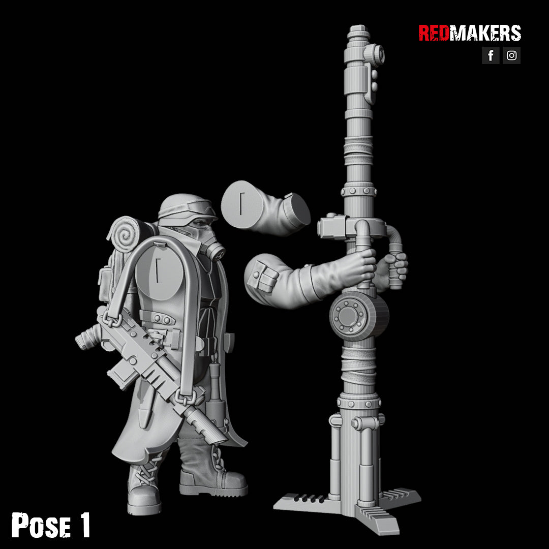 Steel Guard-Artillery Crew (5-Unit Kit or Single Model) by RedMakers
