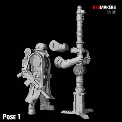 Steel Guard-Artillery Crew (5-Unit Kit or Single Model) by RedMakers