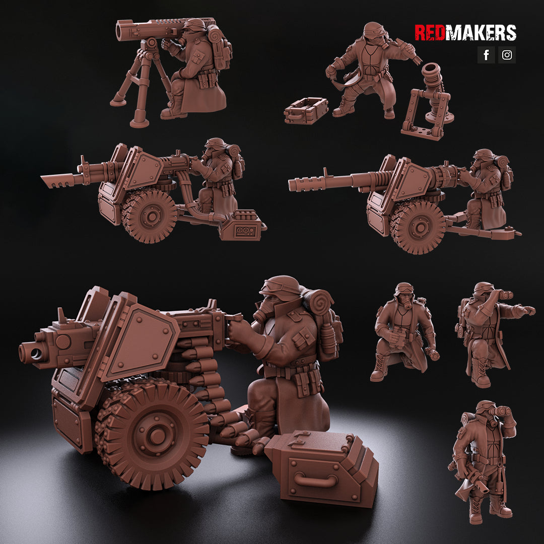Steel Guard-Heavy Weapons Team (10-Unit Kit or Single Model) by RedMakers