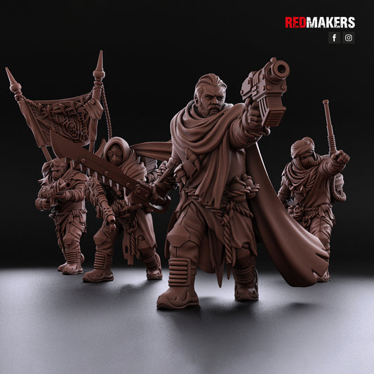 Desert Raiders- Command Squad- Imperial Force (4-Unit Kit or Single Model) by RedMakers