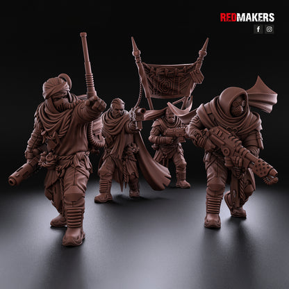 Desert Raiders- Command Squad- Imperial Force (4-Unit Kit or Single Model) by RedMakers