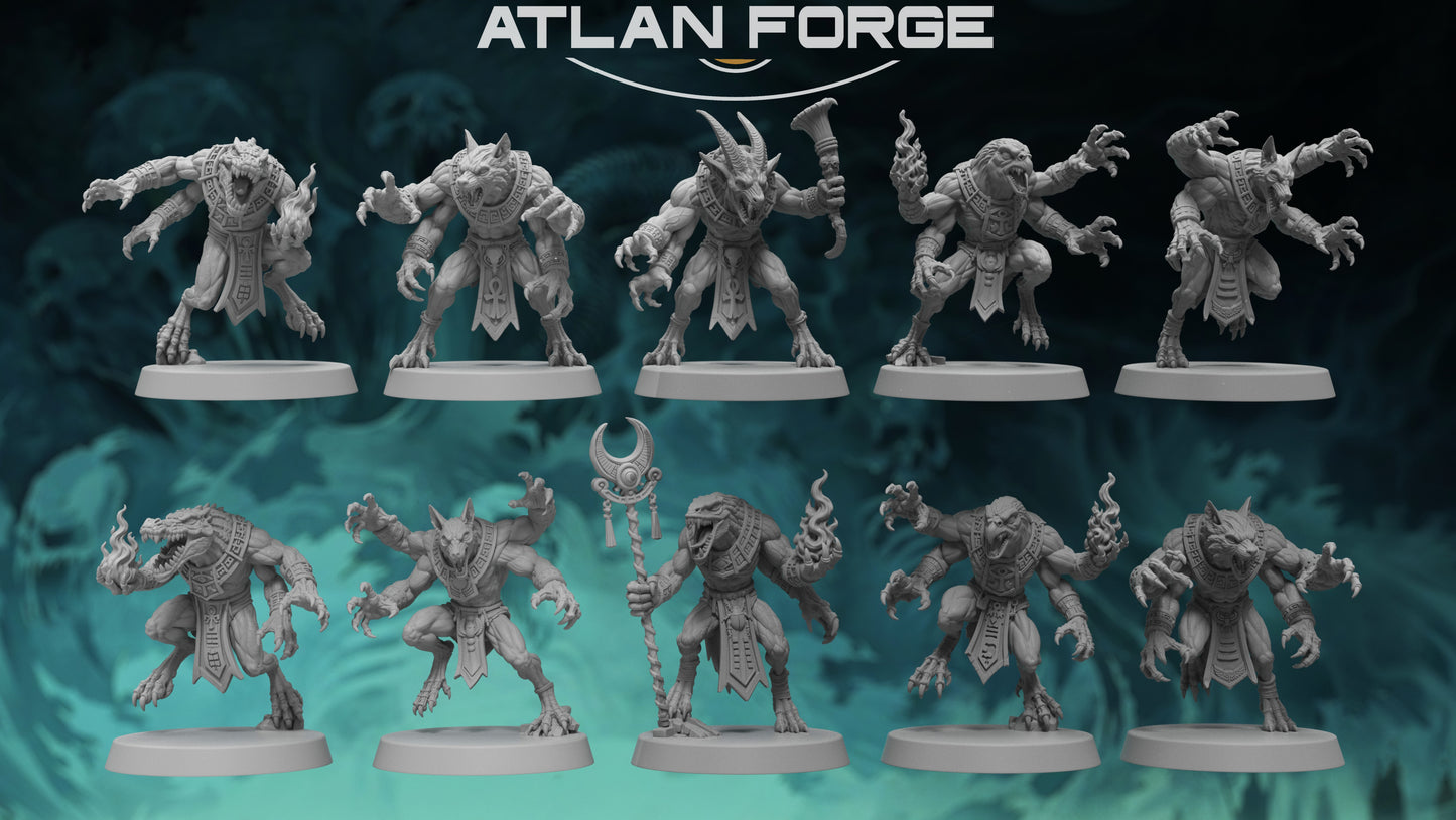 Aegyptian Terror Demons (10-Unit Set) by Atlan Forge