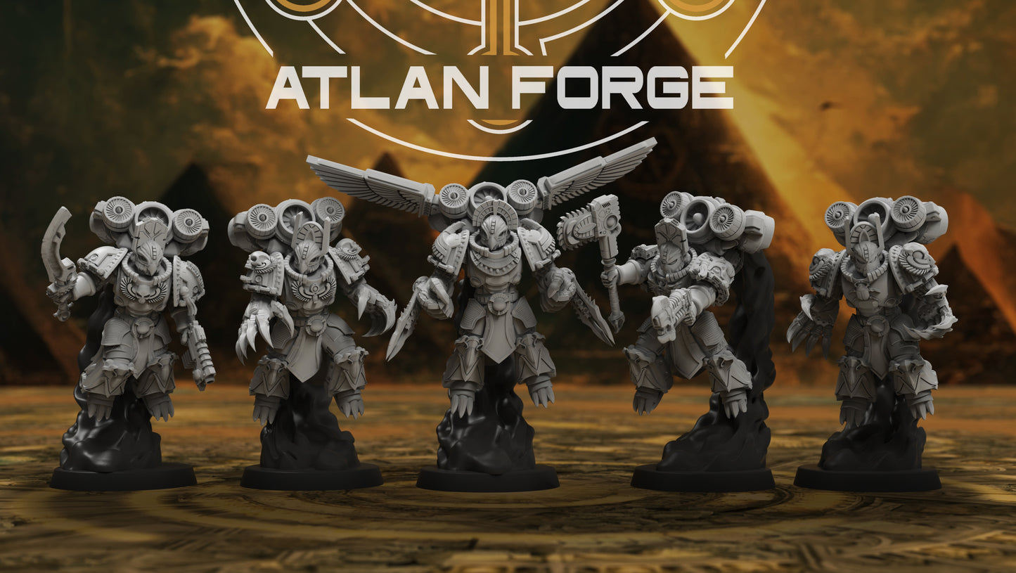 Scions of Aten (5-Unit Set- Winged or Wingless Options) by Atlan Forge