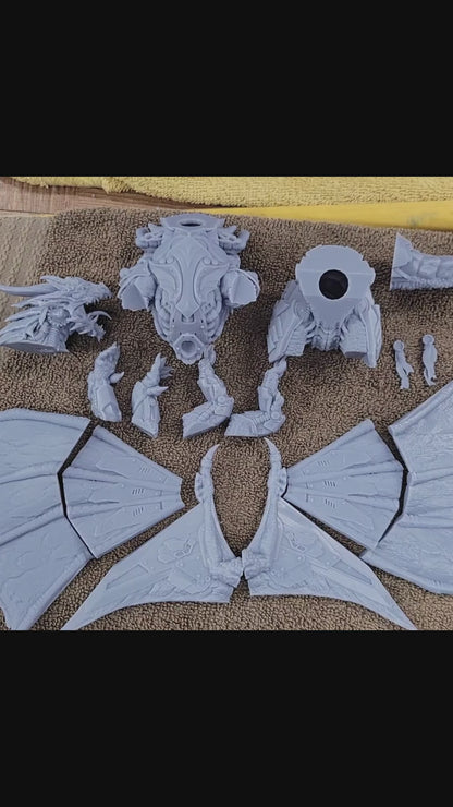 Cybernetic Battle Dragon (With or Without Rider) by Atlan Forge