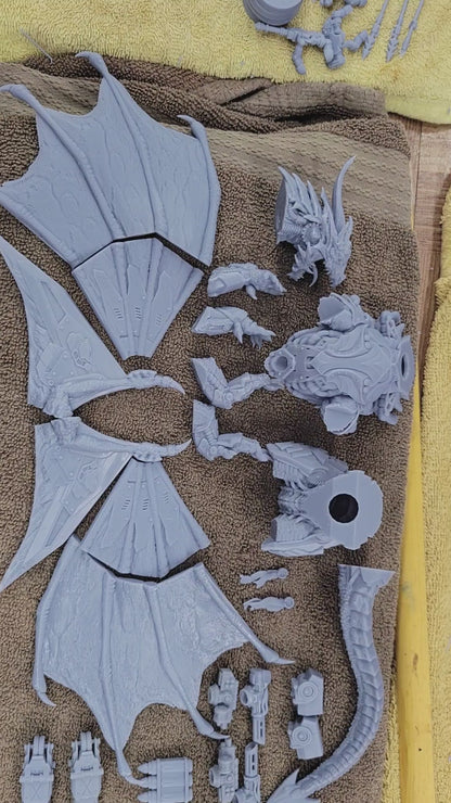 Cybernetic Battle Dragon (With or Without Rider) by Atlan Forge