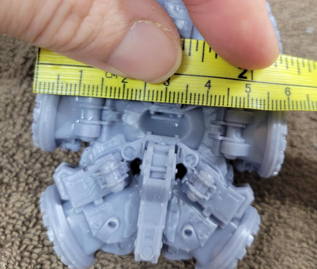 Redemptor- about 60mm wide (with no legs)