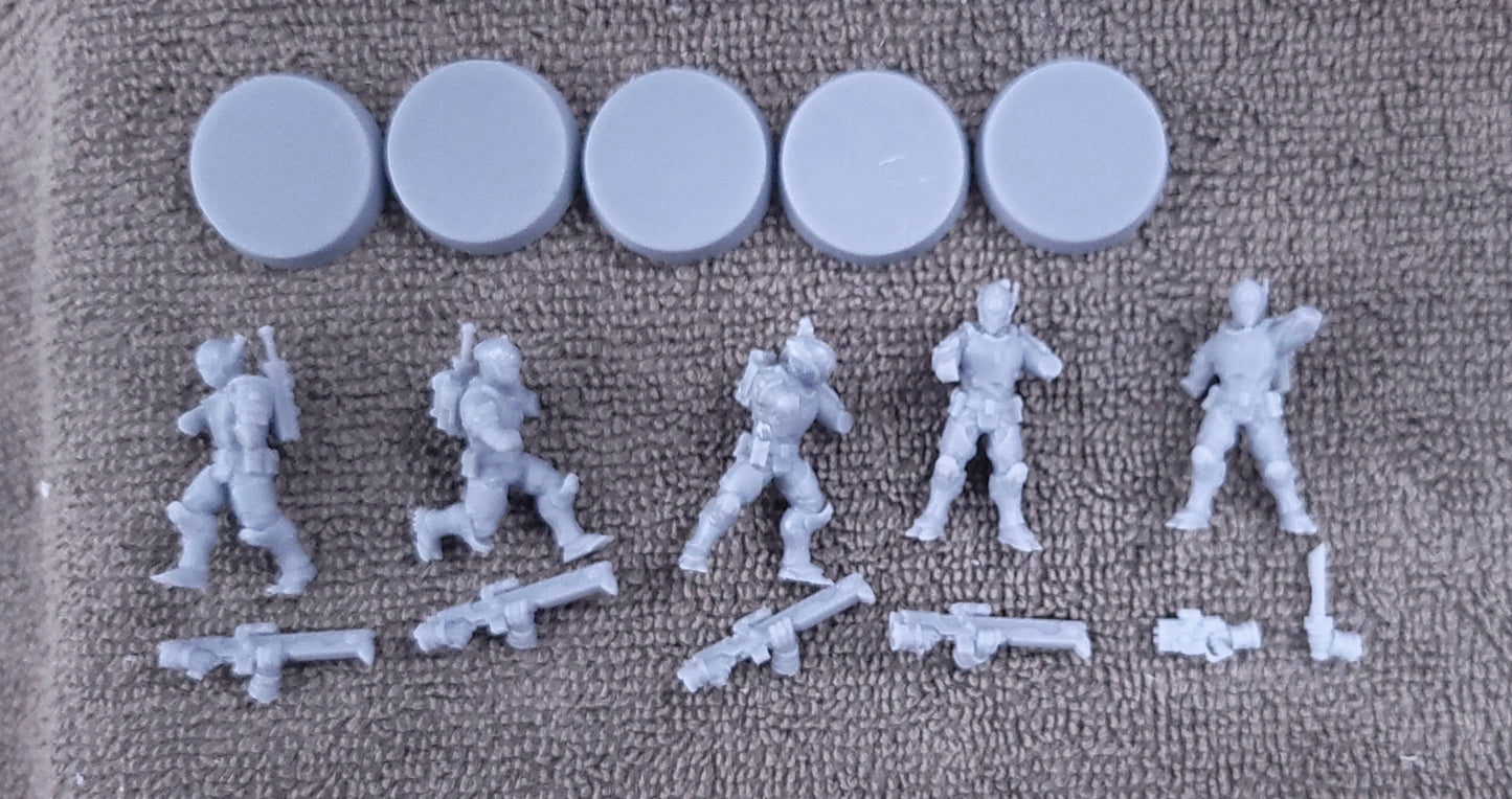 Line Strikers- Kae'ti (5-Unit Kit or Single Model) by Adeptus Miniatures