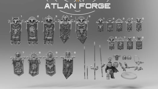 Minoan War Banners and Standard Bearer by Atlan Forge