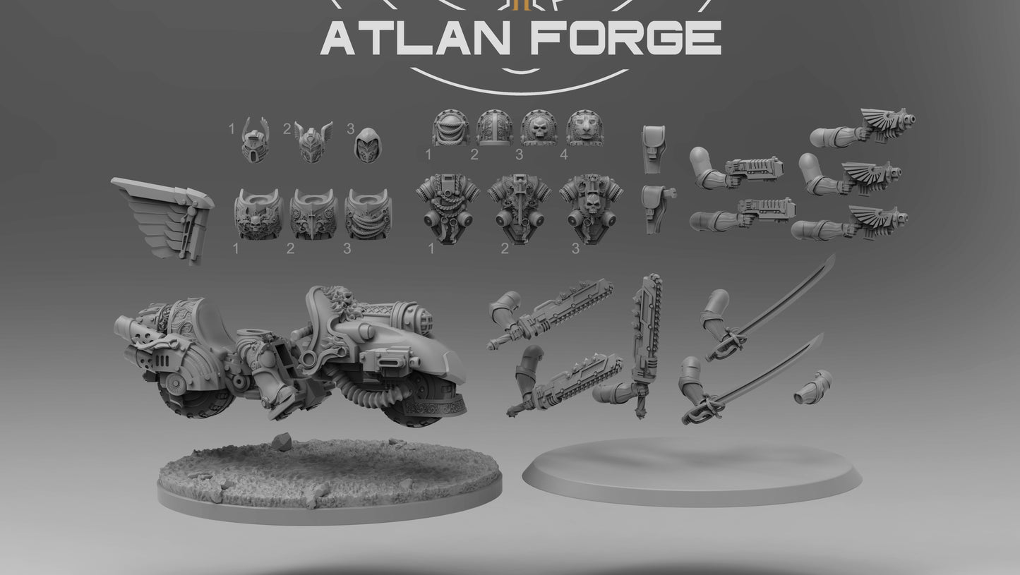 Knights Angelic Bikers (3-Unit Set) by Atlan Forge