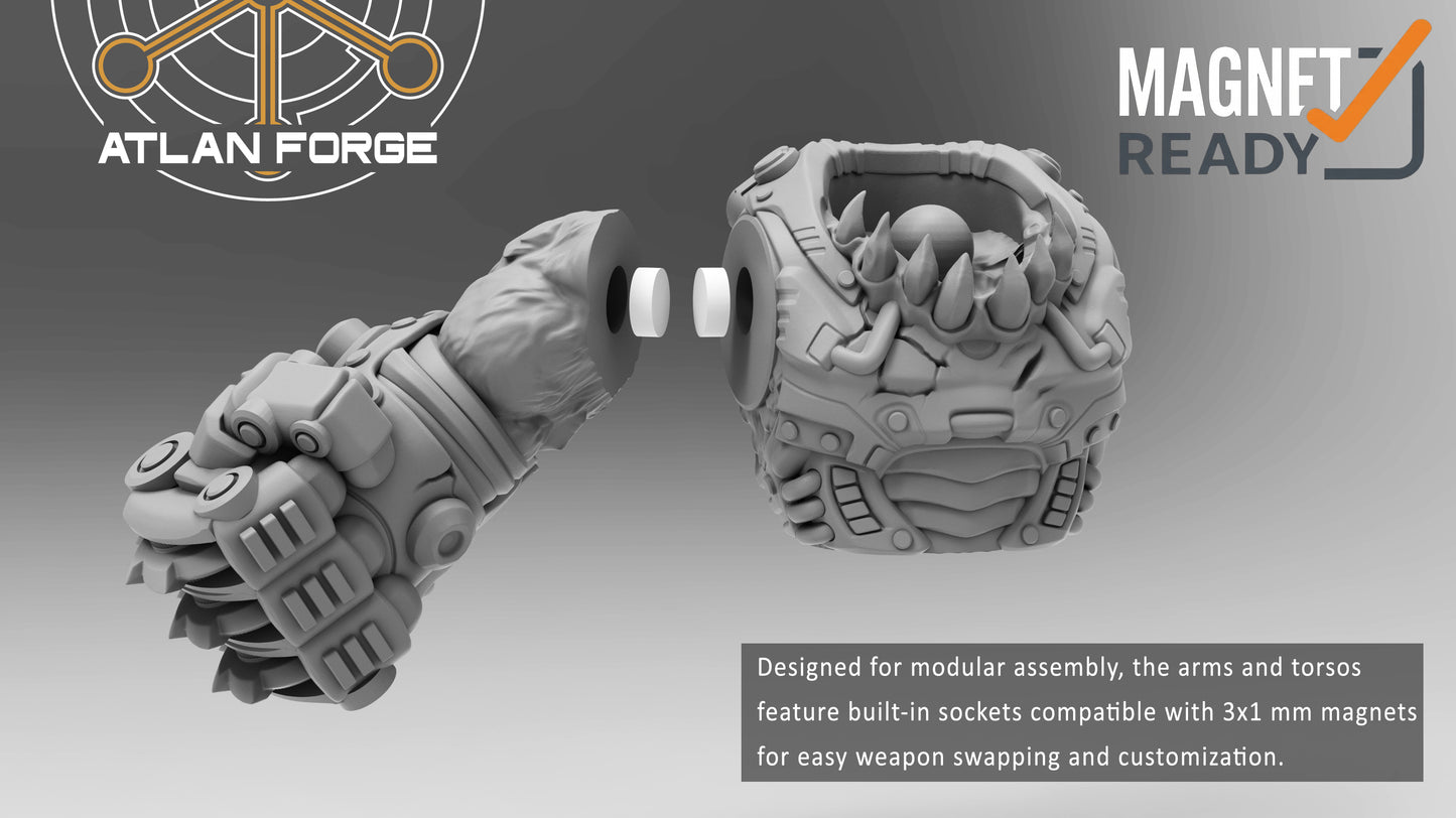 Grokk Warborn Bonebreakers (3-Unit Set) by Atlan Forge