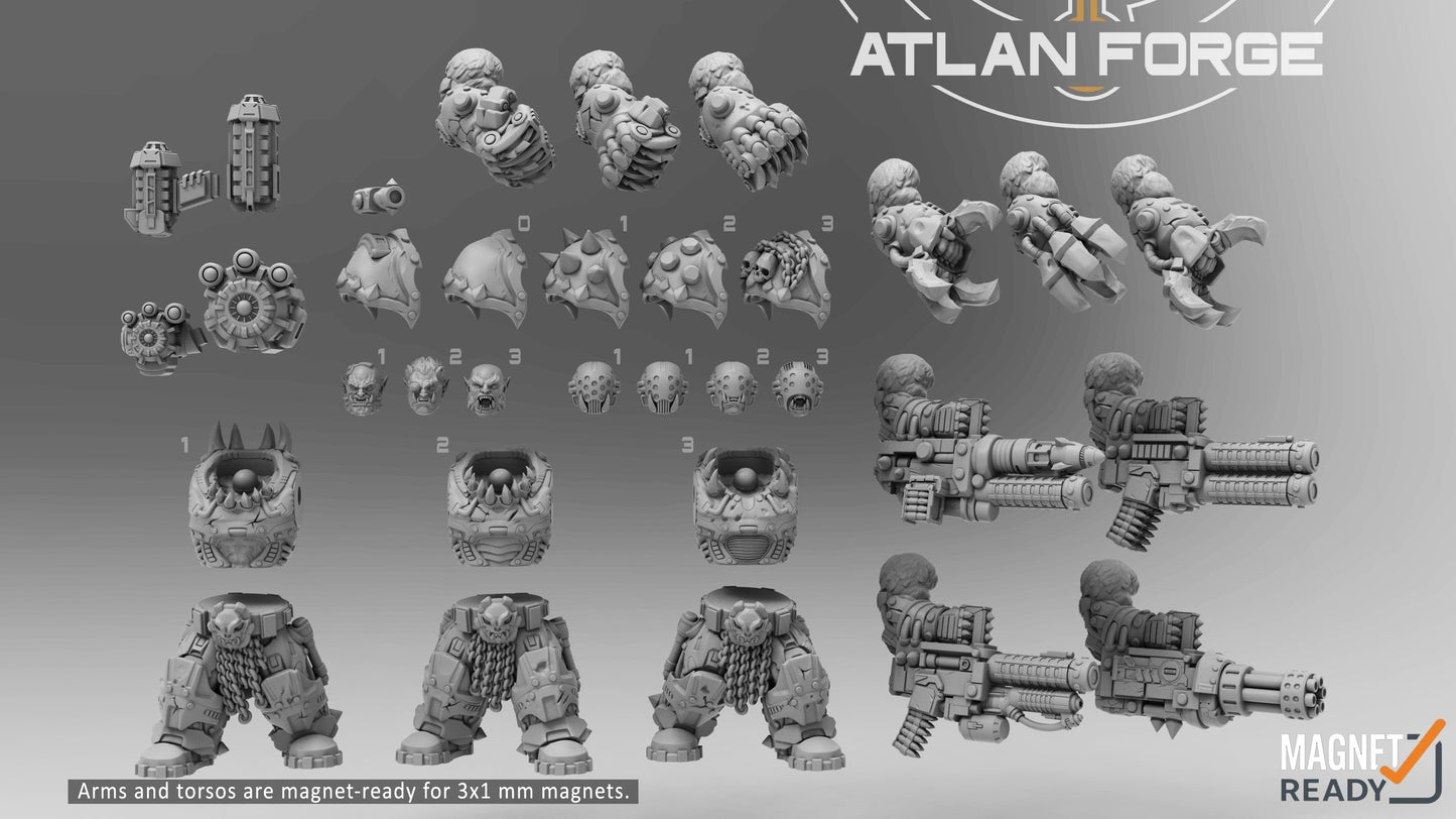 Grokk Warborn Bonebreakers (3-Unit Set) by Atlan Forge