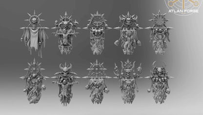 Hades War Banners and Standard Bearer by Atlan Forge