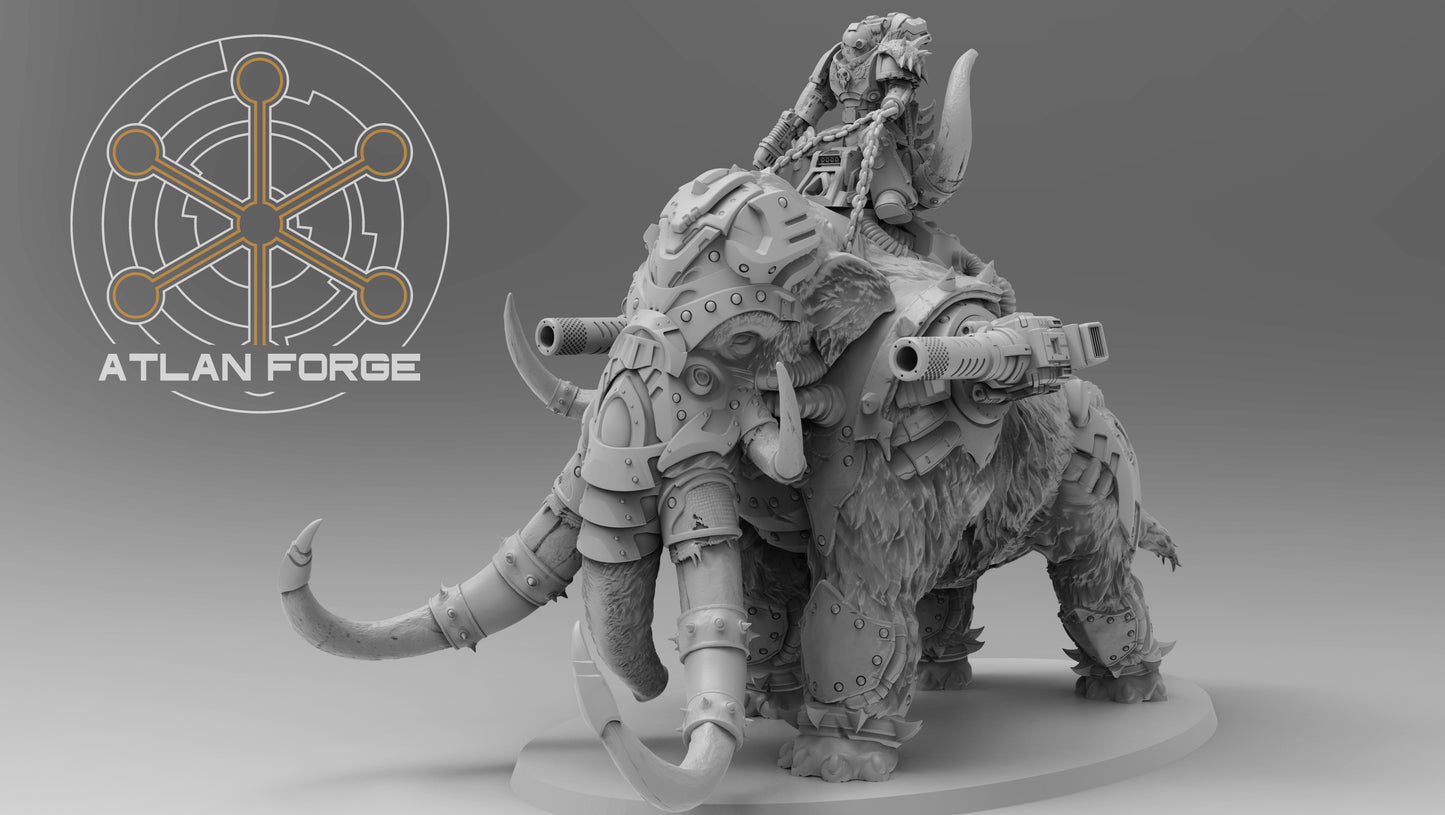 Cybernetic War Mammoth (With or Without Rider) by Atlan Forge