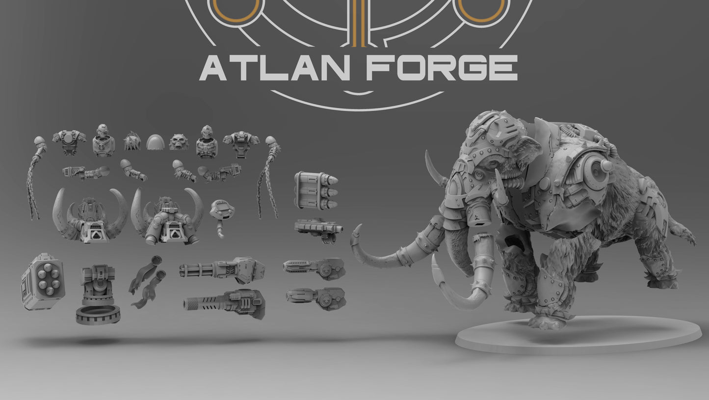 Cybernetic War Mammoth (With or Without Rider) by Atlan Forge