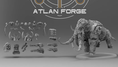 Cybernetic War Mammoth (With or Without Rider) by Atlan Forge