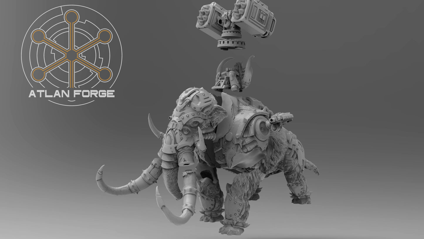 Cybernetic War Mammoth (With or Without Rider) by Atlan Forge