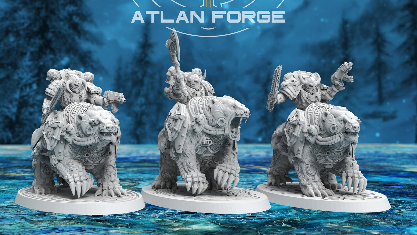 Asgardian Bear Riders (3-Unit Set) by Atlan Forge