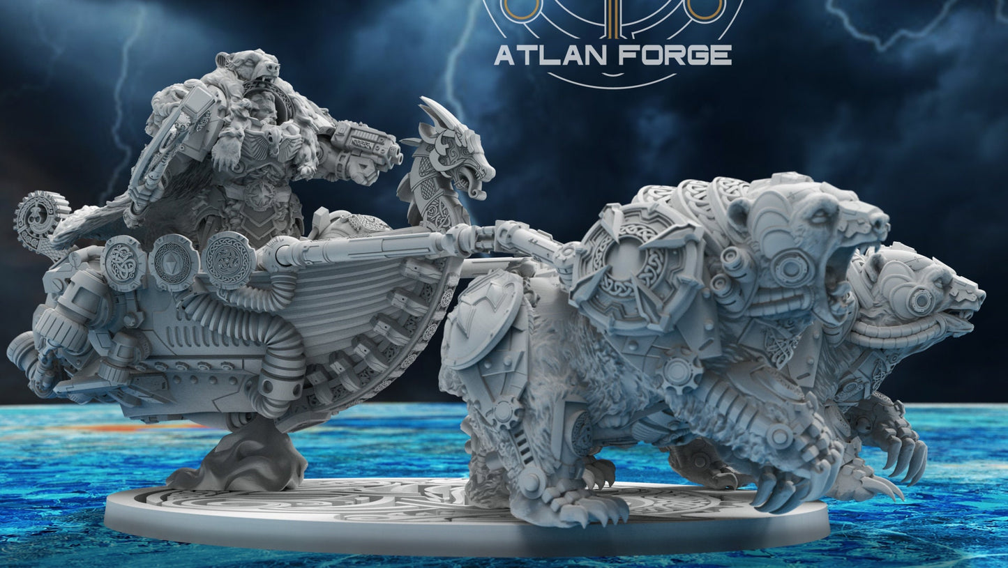 Endre Isklaw on the Bear or Wolf Chariot by Atlan Forge