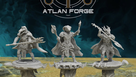 Aegyptus Reptilian Sorcerers (3-Unit Set) by Atlan Forge